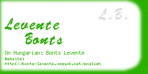 levente bonts business card